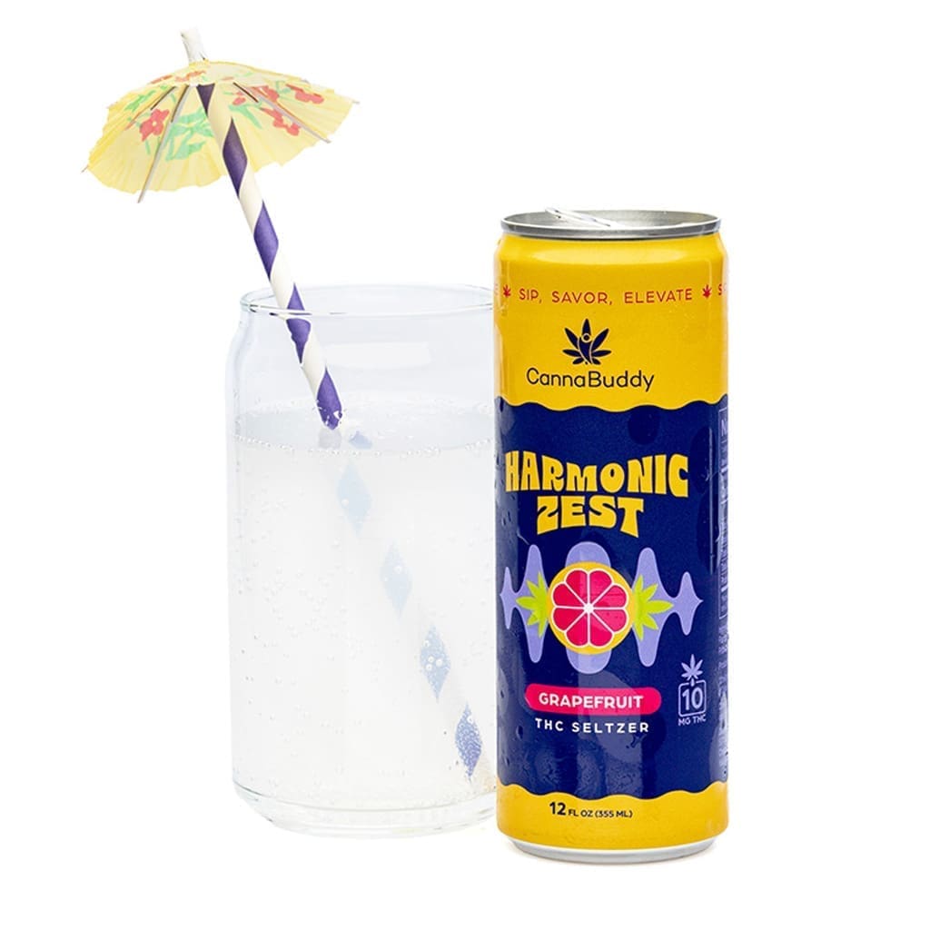 CannaBuddy Delta 9 THC Seltzer 6 Pack - Harmonic Zest