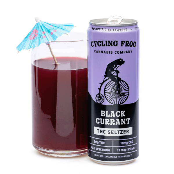 Cycling Frog THC + CBD Seltzer 6 Pack - Black Currant (30 mg Delta 9 THC + 60 mg CBD Total)