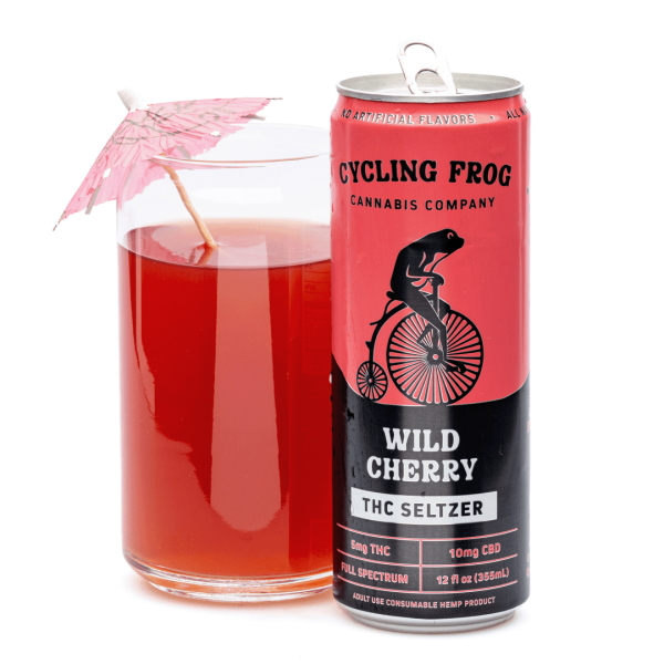 Cycling Frog THC + CBD Seltzer 6 Pack - Wild Cherry (30 mg Delta 9 THC + 60 mg CBD Total)