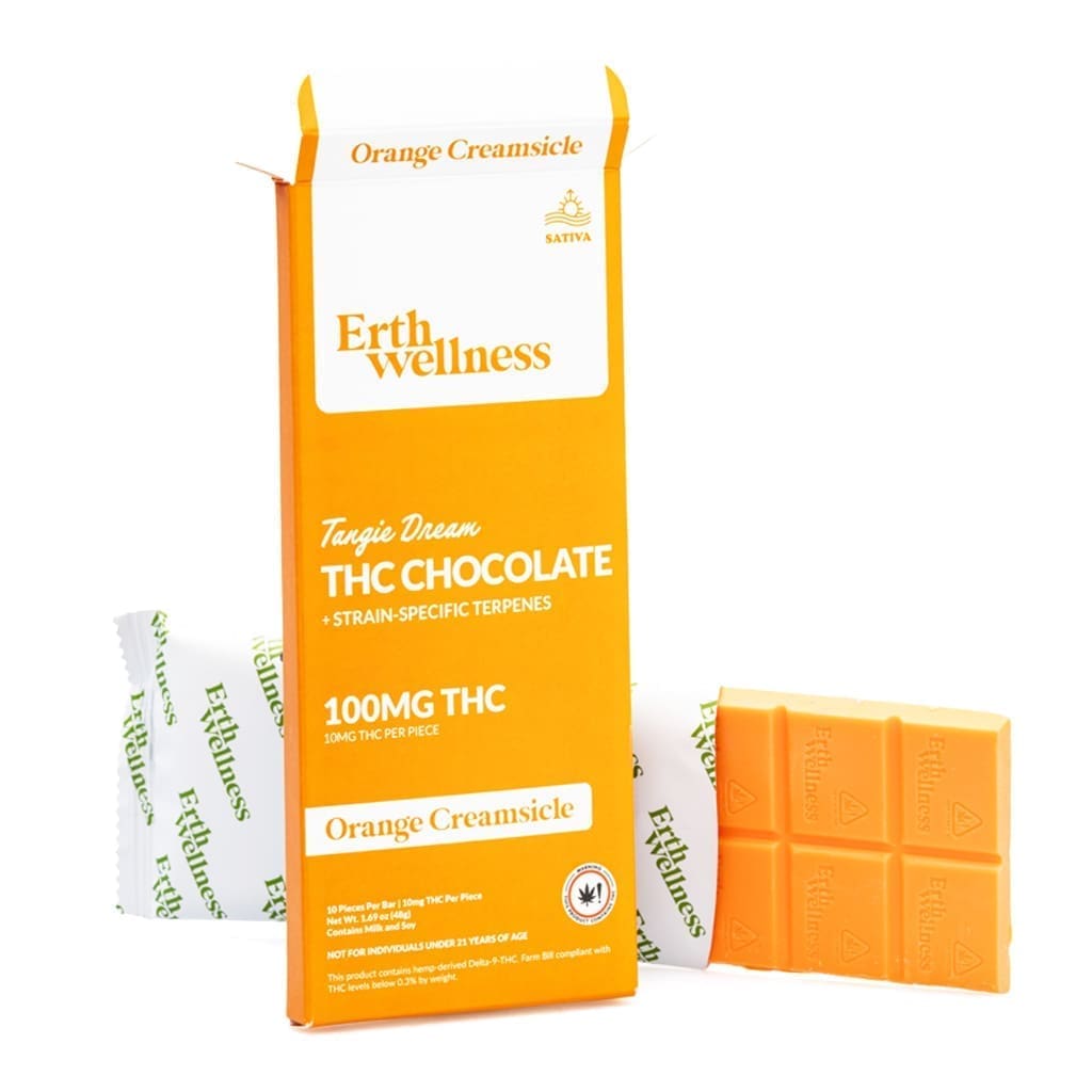 Erth Wellness Delta 9 THC Live Resin Chocolate Bar - Tangie Dream Sativa