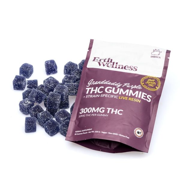 Erth Wellness THC Live Resin Gummies - Granddaddy Purple