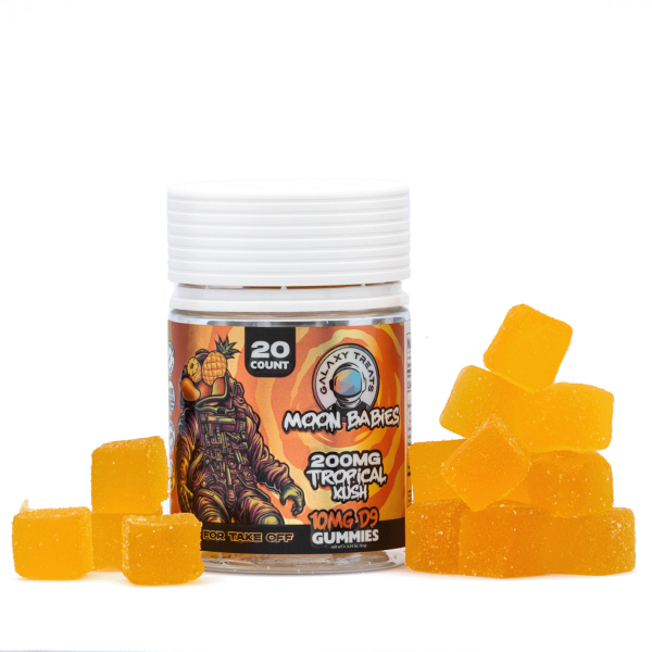 Galaxy Treats Moon Babies Delta 9 THC Gummies – Tropical Kush (200 mg Total Delta 9 THC + 200 mg Total CBD)
