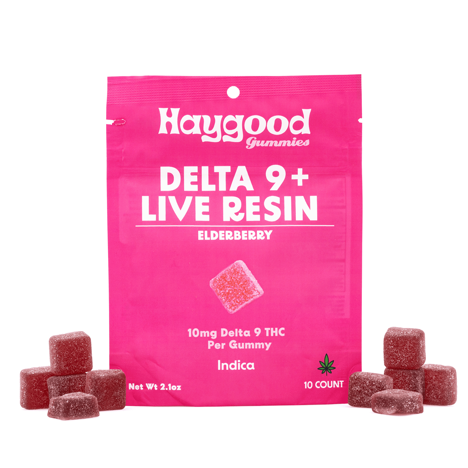 Haygood Delta 9 Live Resin Gummies - Elderberry (100 mg Total Delta 9 THC)