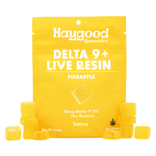 Haygood Delta 9 Live Resin Gummies - Pineapple (100 mg Total Delta 9 THC)