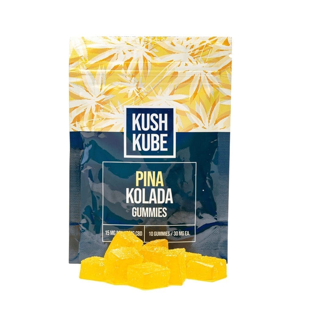 Kush Kube Delta 9 + CBD Gummies - Pina Kolada