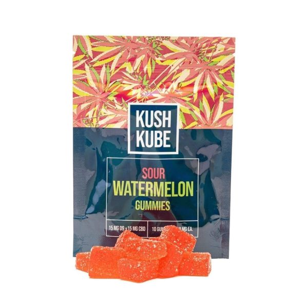 Kush Kube Delta 9 + CBD Gummies - Sour Watermelon