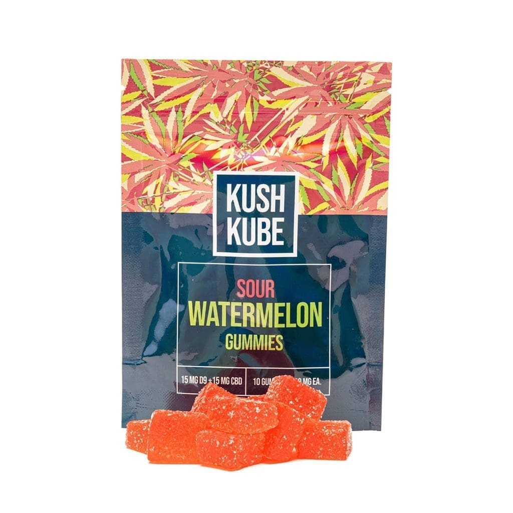 Kush Kube Delta 9 + CBD Gummies - Sour Watermelon