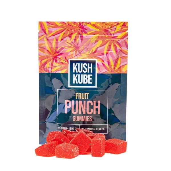 Kush Kube Delta 9 THC + CBD Gummies - Fruit Punch