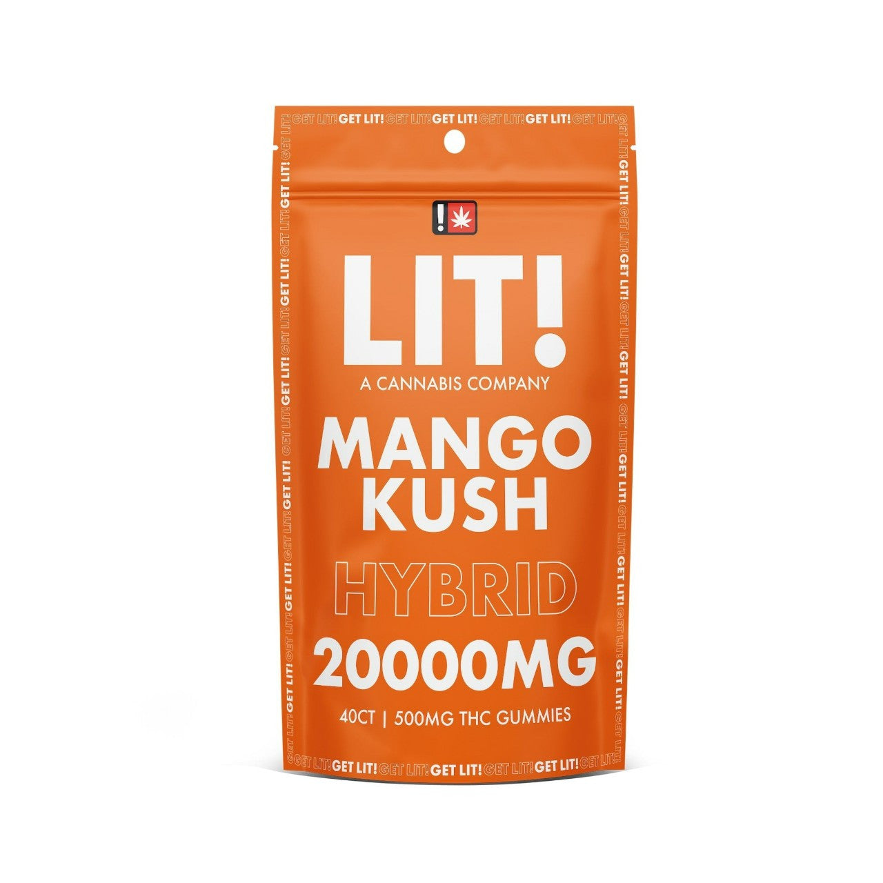 LIT THC Gummies 20000MG 40 Count - Mango Kush Hybrid