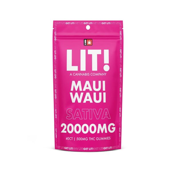 LIT THC Gummies 20000MG 40 Count - Maui Waui Sativa