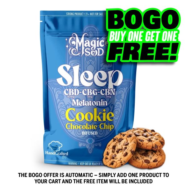 MAGICSOD Sleep Chocolate Chip Cookie infused with (CBD + CBG + CBN @ 750mg) + Melatonin