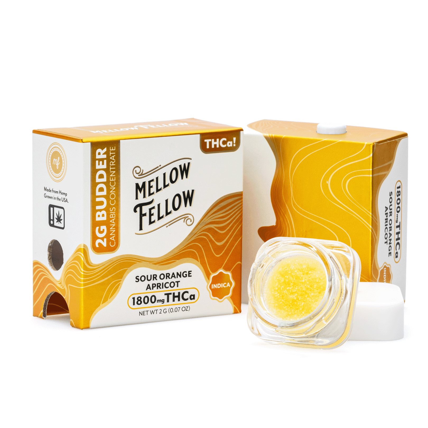 Mellow Fellow THCa Budder - Sour Orange Apricot (2 gram)