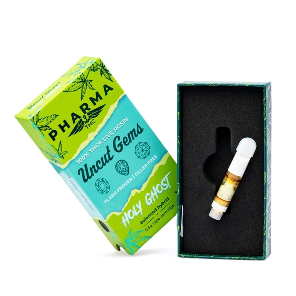 PharmaTHC Uncut Gems THCa Live Rosin Vape Cartridge - Holy Ghost (.5 gram)