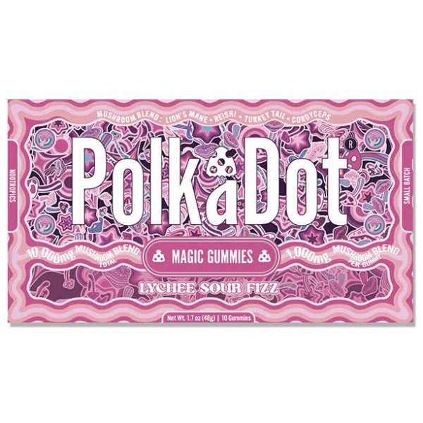 POLKADOT Lychee Sour Fizz Gummies 10000mg