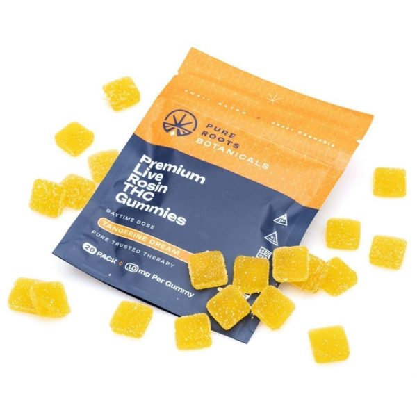 Pure Roots Botanicals THC Live Rosin Gummies - Tangerine Dream (200 mg Total Delta 9 THC)