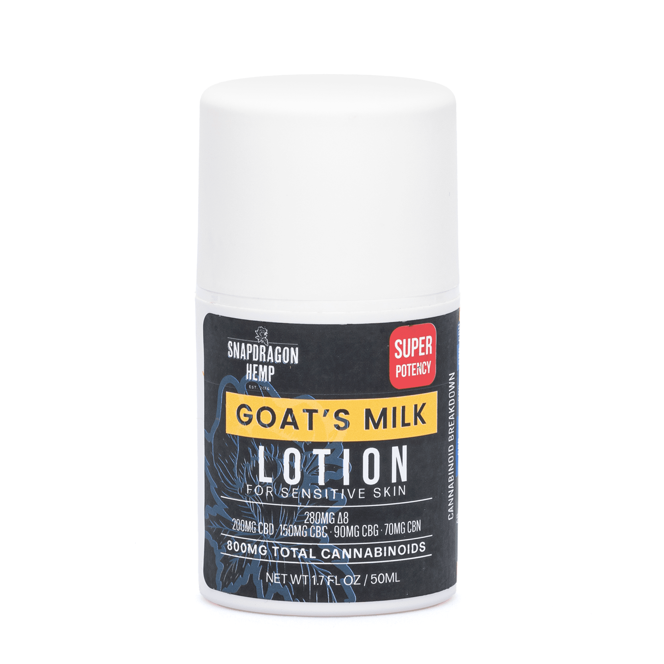 Snapdragon Delta 8 THC Goat's Milk Lotion (800 mg Total Cannabinoids)