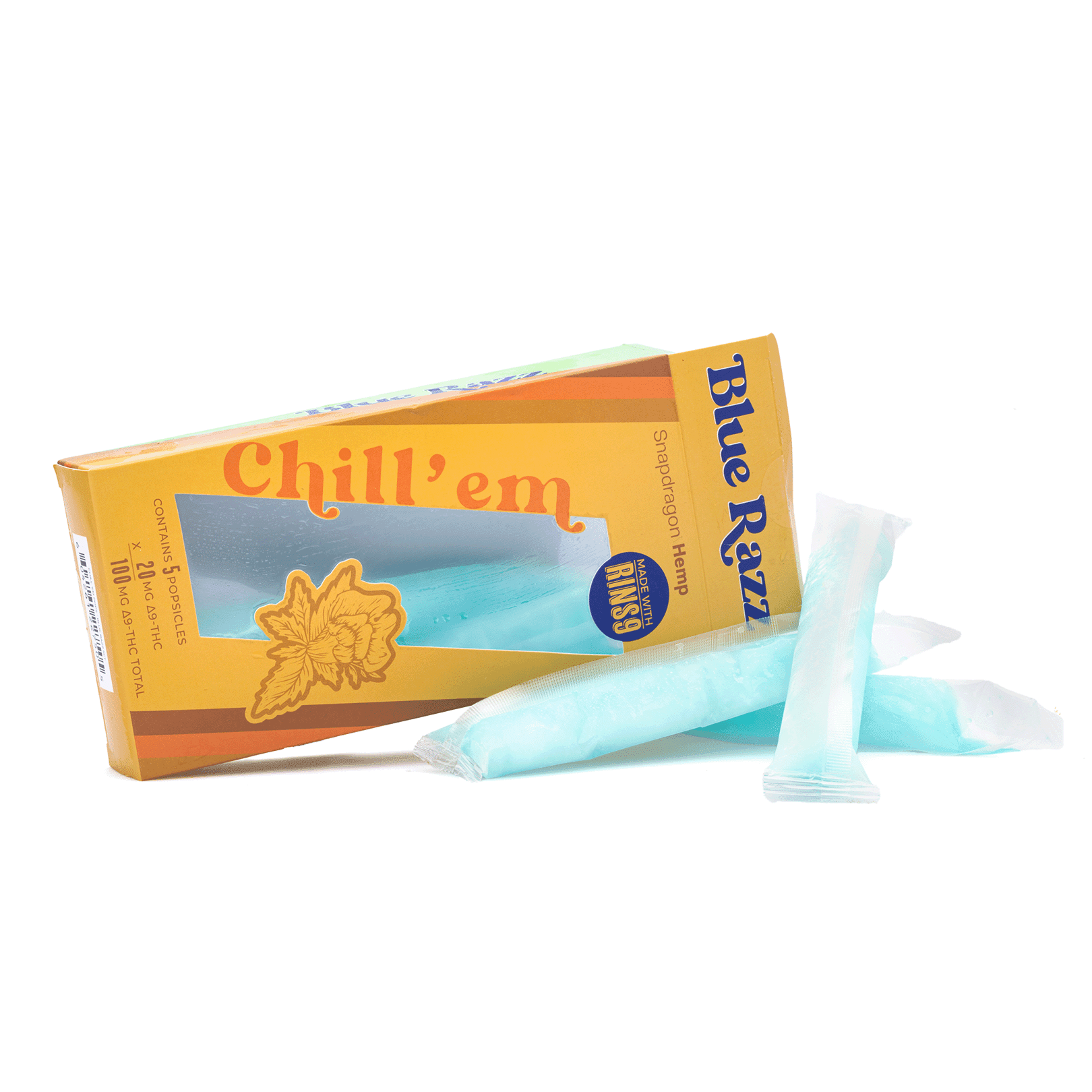 Snapdragon Delta 9 Chill 'em Infused Popsicles - Blue Razz (100 mg Total Delta 9 THC)