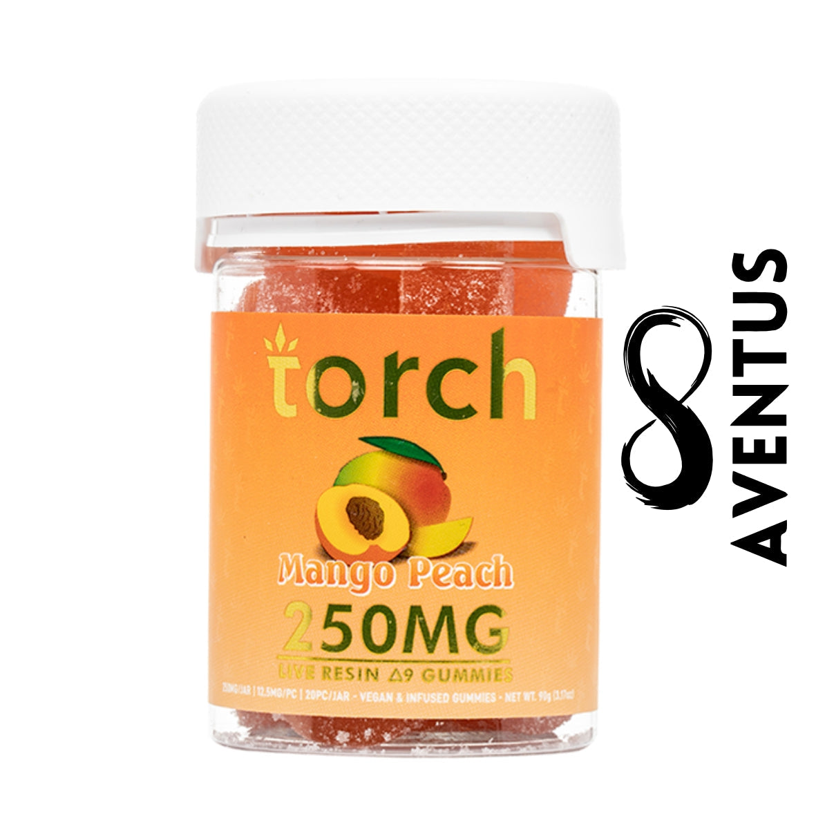 Torch Delta-9 Live Resin Gummies 250mg - Mango Peach