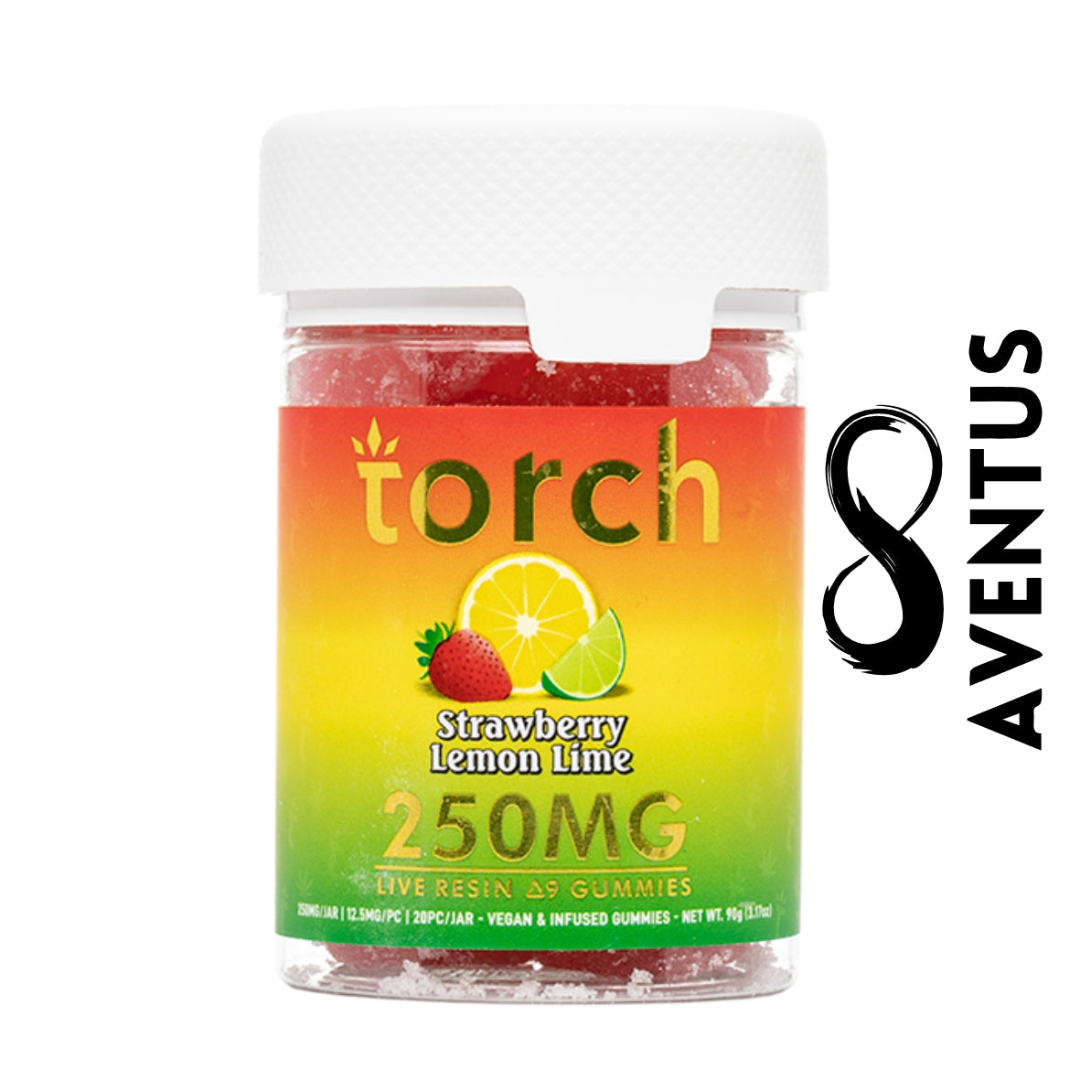 Torch Delta-9 Live Resin Gummies 250mg - Strawberry Lemon Lime