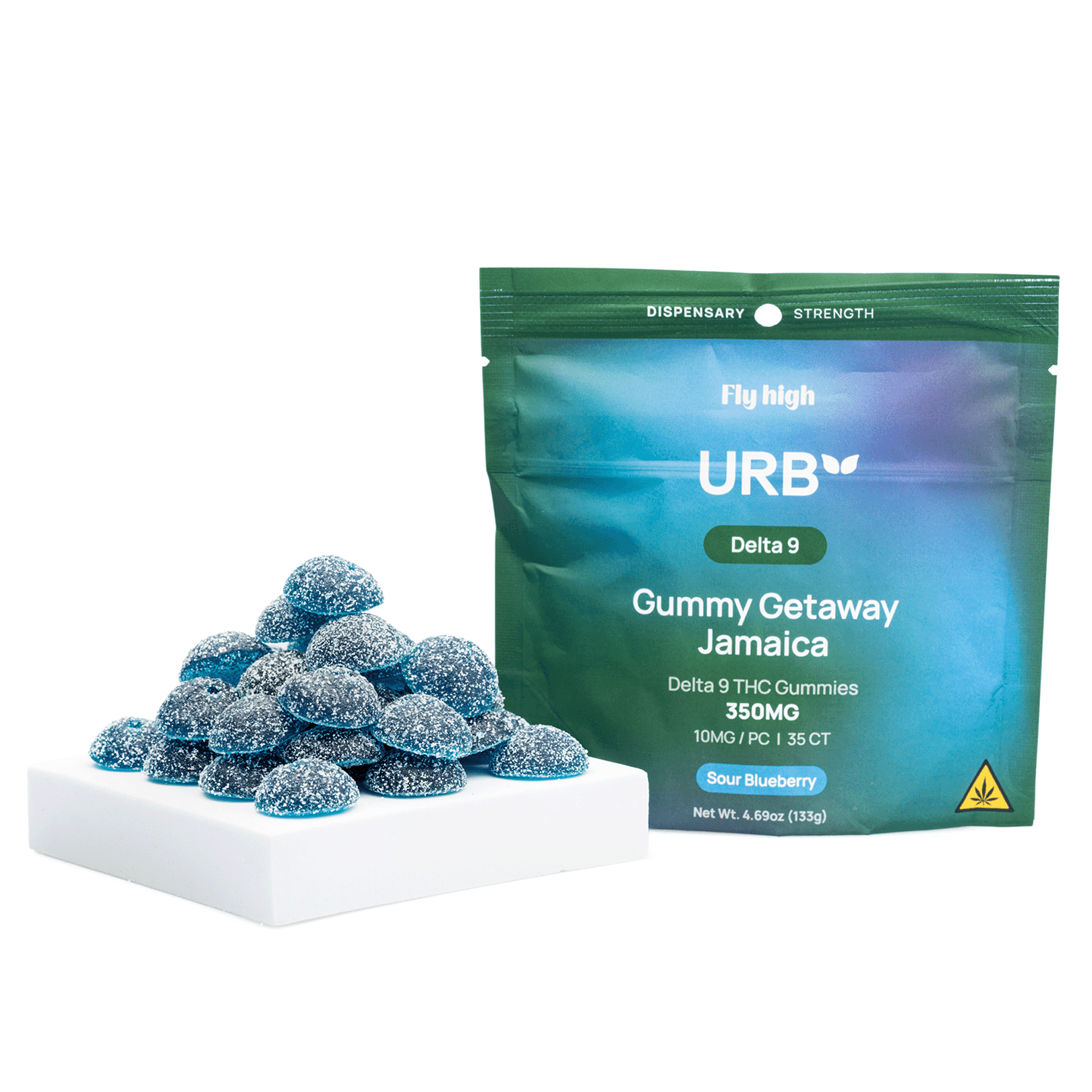 Urb Delta 9 THC Gummies - Sour Blueberry (350 mg Total Delta 9 THC)
