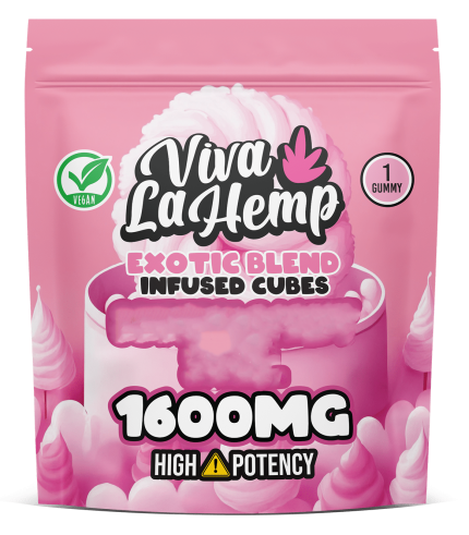 viva la hemp Exotic Blend Infused Cubes – 1600MG Pink Berries