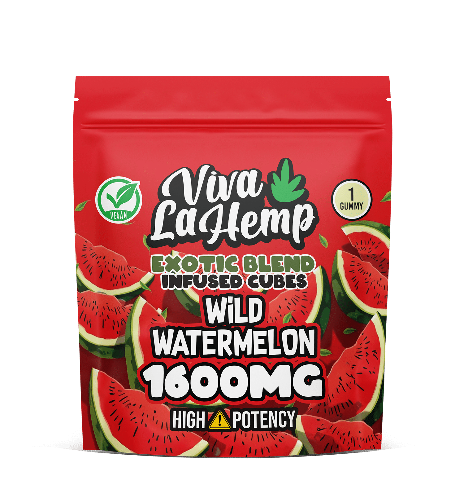 viva la hemp Exotic Blend Infused Cubes – 1600MG Wild Watermelon