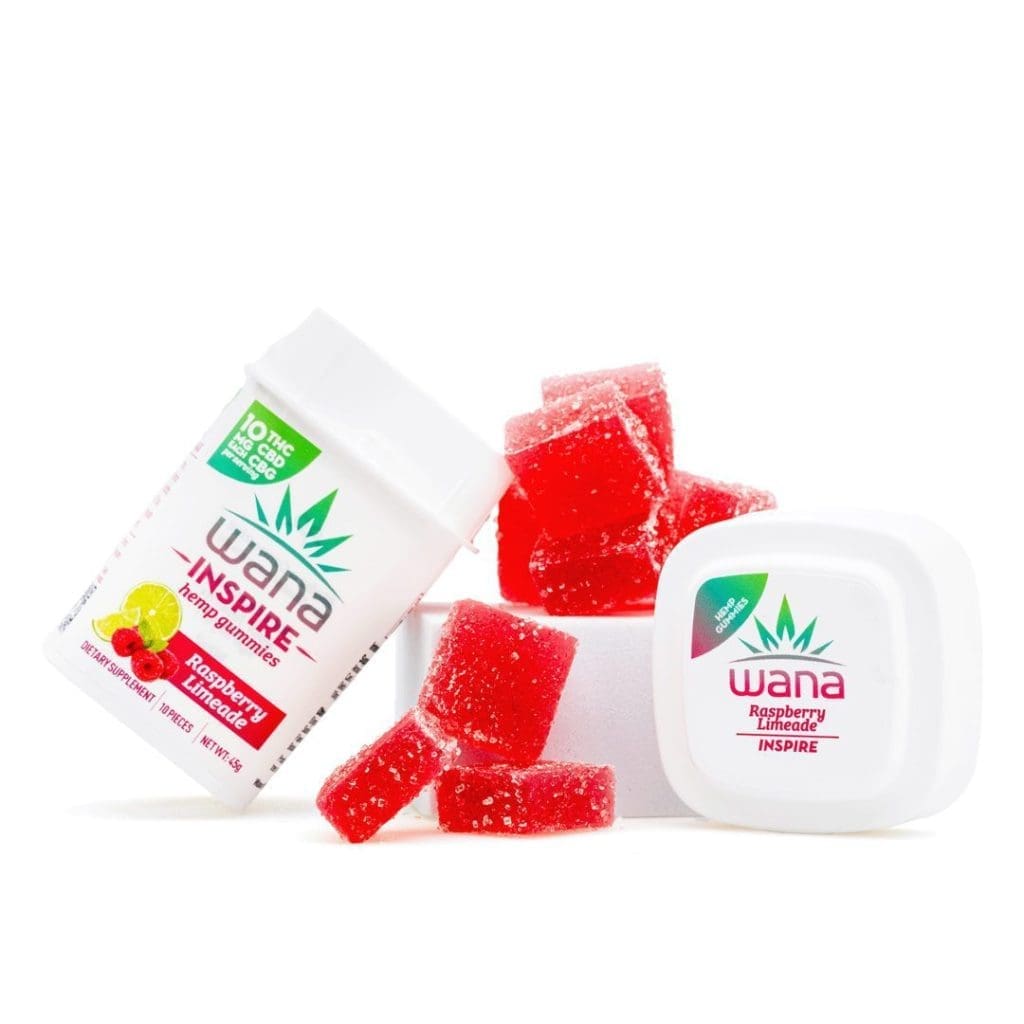 Wana Inspire Gummies - Raspberry Limeade (300 mg Total Cannabinoids)