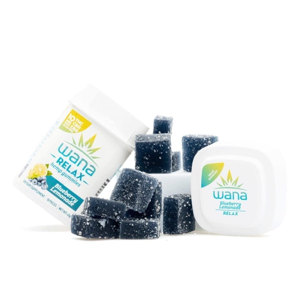 Wana Relax Gummies - Blueberry Lemonade (300 mg Total Cannabinoids)