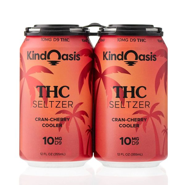 Delta 9 THC Seltzer 4 Pack - 10mg - Cran Cherry Cooler