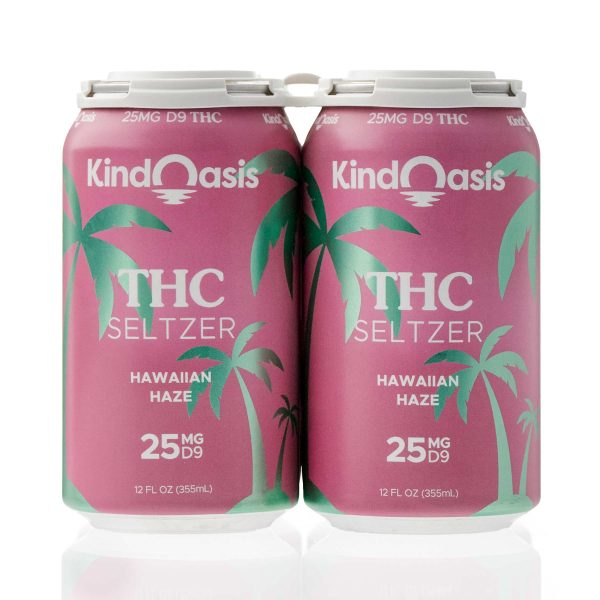 Delta 9 THC Seltzer 4 Pack - 25mg - Hawaiian Haze