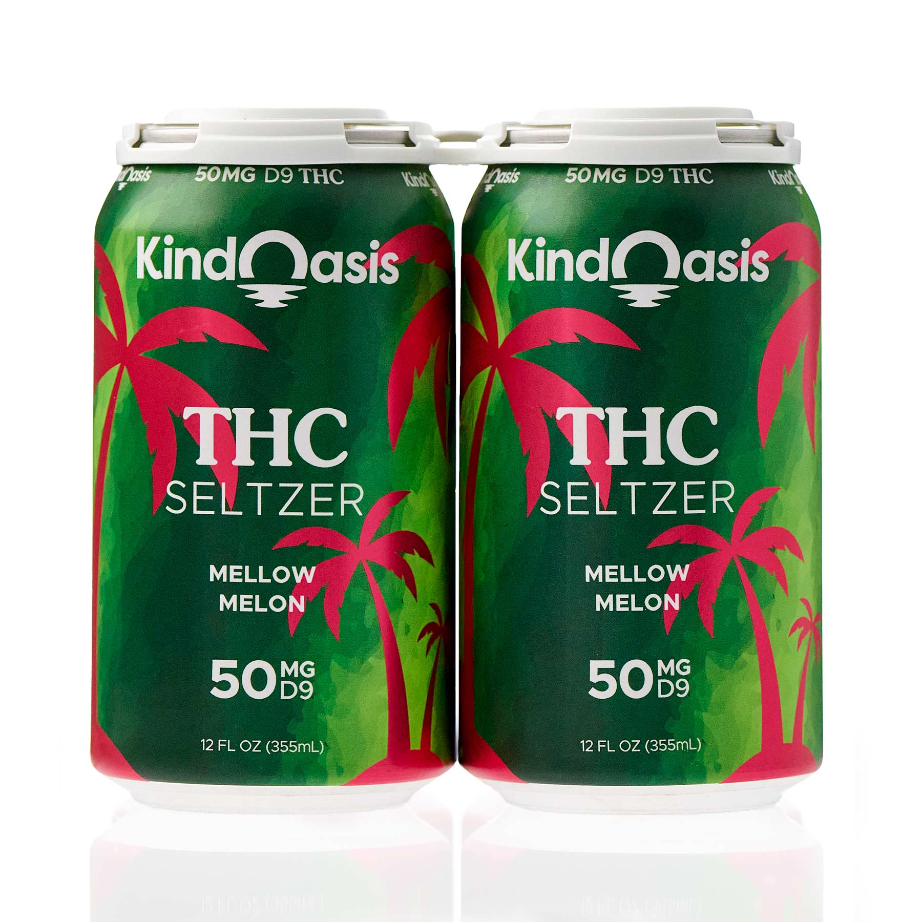 Delta 9 THC Seltzer 4 Pack - 50mg - Mellow Melon