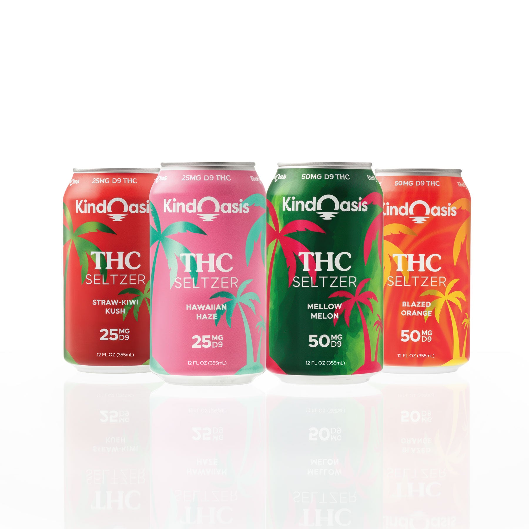 Delta 9 THC Seltzer 4 Pack - High Dose - Sampler Bundle