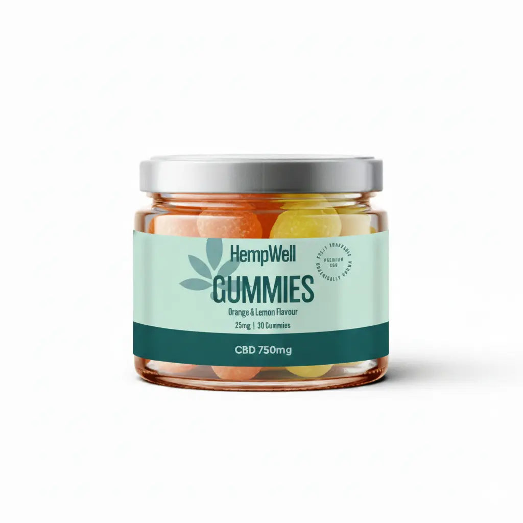 HempWell CBD Gummies 750mg CBD 30 Pieces HempWell CBD Gummies