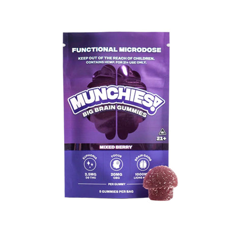 Munchies Functional Microdose Gummies Big Brain Gummies